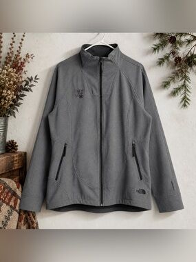 The North Face Women’s XXL Gray WindWall Softshell Jacket Embroidered Plus Size